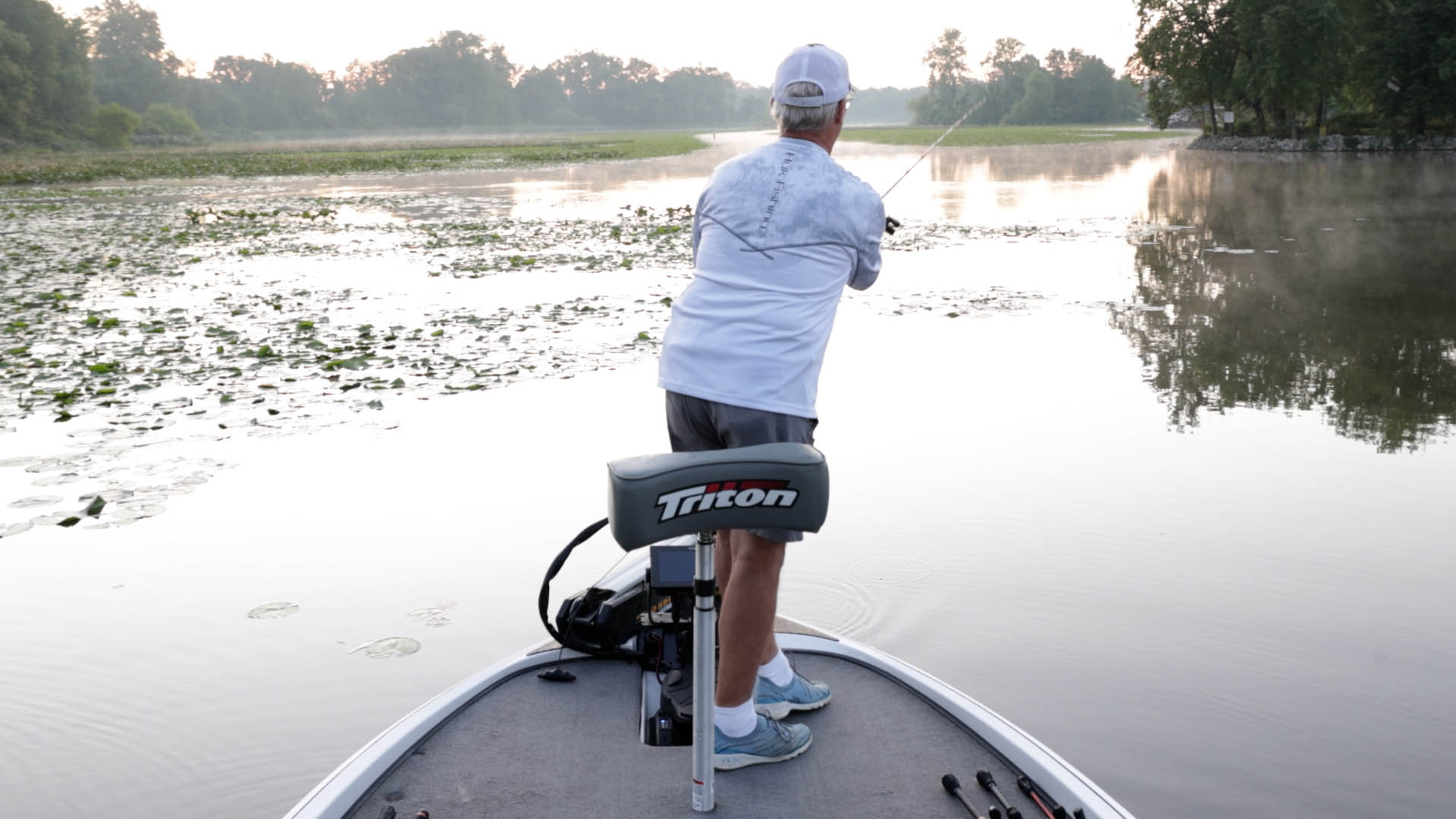 a guy fishing on Buckeye lake